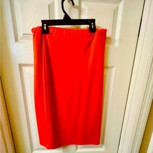 New Moa Stretch Pencil Skirt Gator Orange